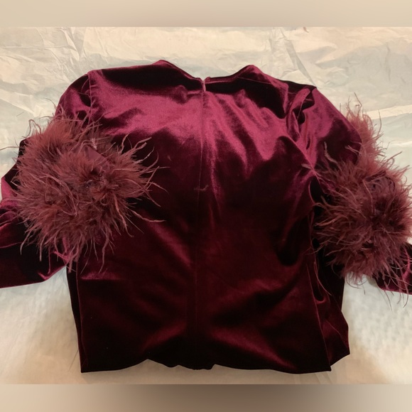 HOUSE OF CB 'Lavinia' Mulberry Velvet Mini Dress - Picture 6 of 8